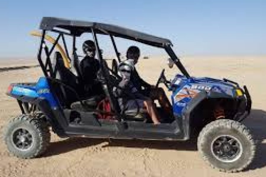 Quad bike safari desert tour Hurghada Red Sea mountains.